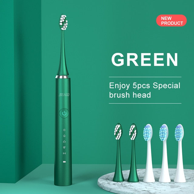 Seago Rechargeable Sonic Electric Toothbrush 5 Mode Waterproof Fast Ch Sea Star Industrial 